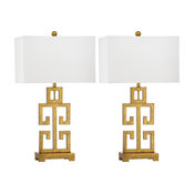 Safavieh Greek Key Table Lamps, 29" High, Set of 2