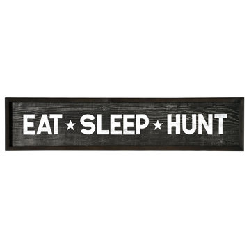 American Art Decor Eat, Sleep, Hunt Wood Novelty Wall Sign 36"x8"