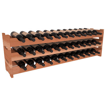 36-Bottle Scalloped Wine Rack, Redwood, Unstained