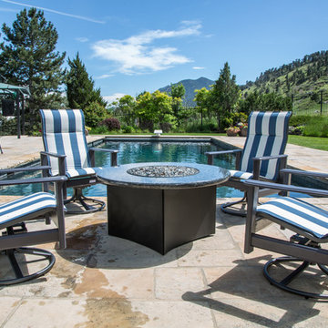 Gas Fire Table with Outdoor Furniture