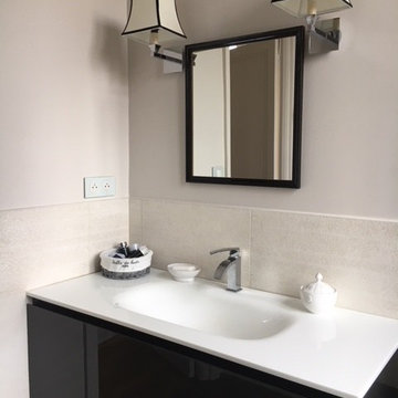 Décoration chambre parentale et salle de bain dans demeure ouest lyonnais