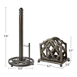 JOGREFUL Decorative Paper Towel Holder Stand, Vintage Cast Iron