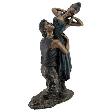 Bronze Finish Neoclassical Ballet Dancers Statue