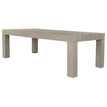 Sonora Grey Teak Wood Outdoor Dining Table 87"