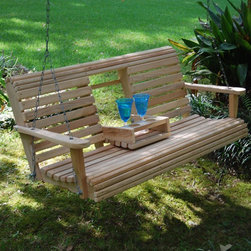 Cypress Swing with Console - Patio Furniture And Outdoor Furniture