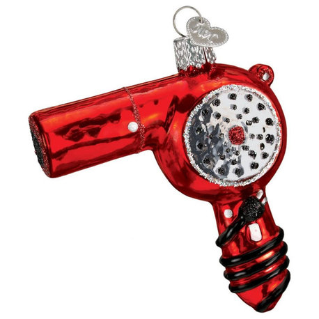 Old World Christmas 32179 Blow Dryer Blown Glass Ornament
