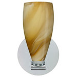 Besa Lighting - Besa Lighting 1SX-7198HN-LED-PN Karli - 9.63" 7W 1 LED Wall Sconce - The Karli features a softly radiused glass, that will gracefully blend into almost any decorating theme. Our Opal glass is a soft white cased glass that can suit any classic or modern decor. Opal has a very tranquil glow that is pleasing in appearance. The smooth satin finish on the clear outer layer is a result of an extensive etching process. This blown glass is handcrafted by a skilled artisan, utilizing century-old techniques passed down from generation to generation. The mini sconce fixture is equipped with a low-profile machined lamp holder and a round flat canopy. The glass shade threads onto the lamp holder for easy installation. These stylish and functional luminaries are offered in a beautiful Polished Nickel finish.  Mounting Direction: Horizontal  Shade Included: TRUE  Dimable: TRUE  Color Temperature:   Lumens: 450  CRI: +  Rated Life: 25000 HoursKarli 9.63" 7W 1 LED Wall Sconce Polished Nickel Honey GlassUL: Suitable for damp locations, *Energy Star Qualified: n/a  *ADA Certified: n/a  *Number of Lights: Lamp: 1-*Wattage:7w LED bulb(s) *Bulb Included:Yes *Bulb Type:LED *Finish Type:Polished Nickel