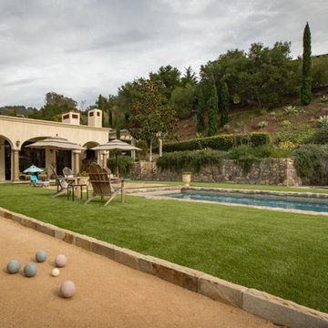 Toro Canyon Tuscan Style Pool and Landscape | Santa Barbara CA
