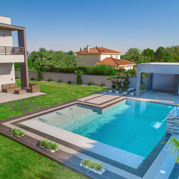 Réalisation d'une piscine géométrique