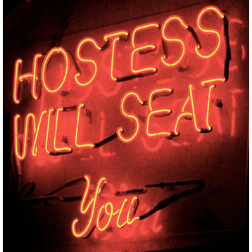 Hostess Will Seat You Photographic Print on Wrapped Canvas