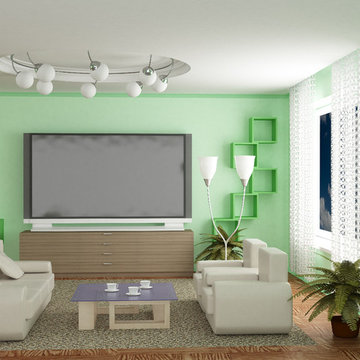 Living Rooms with Smart TV & Audio Sound.