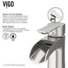 VIGO Paloma Single Hole Bathroom Faucet With Deck Plate