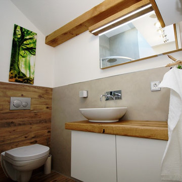 Rustikal modernes Badezimmer