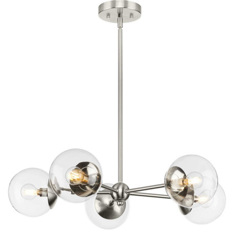 Progress Lighting P400325 Atwell 5 Light 28"W Chandelier - Brushed Nickel