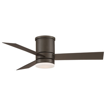 Axis 3-Blade Smart Flush Mount Ceiling Fan 44" Bronze, 3000K LED Kit