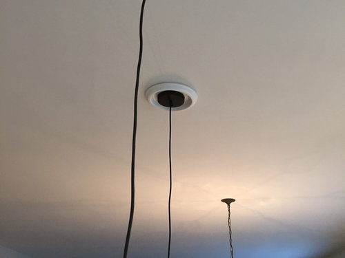 Replacing A Recessed Ceiling Light With Pendant - How To Cover A Recessed Light Opening In The Ceiling