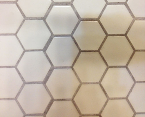 Help Poorly Laid Hex Tile Should We, How To Install Hexagon Tile Shower Floor