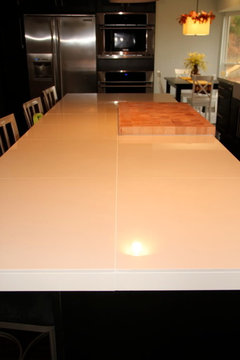 Our almost finished kitchen (w/ tile countertops!)....