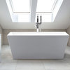 The Sophia Modern Freestanding Acrylic Bathtub, White, 59"