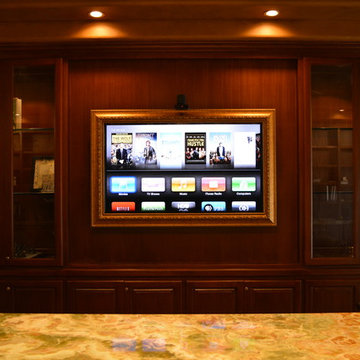 No...it's actually a hidden LED TV by Visionart and Aire Theater Designs