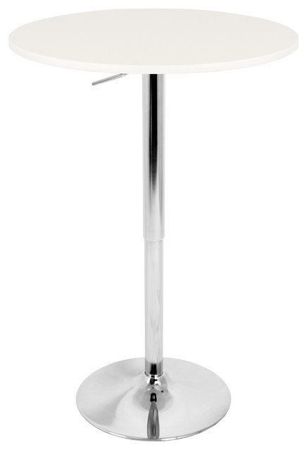 Lumisource Adjustable Bar Table in White