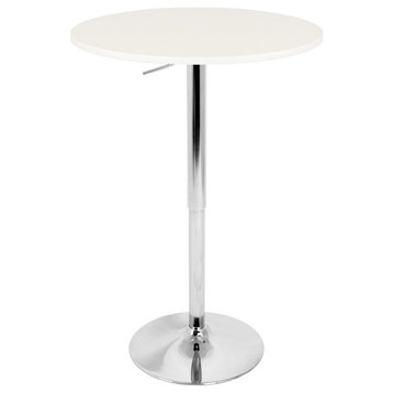 Lumisource Adjustable Bar Table in White