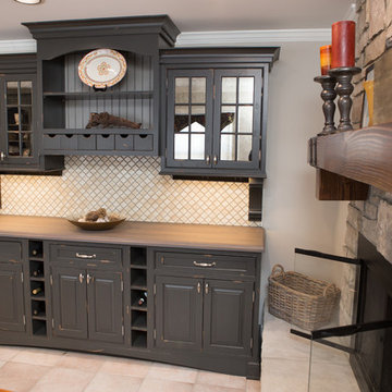 French Country inspired Kitchen + Hearth Room