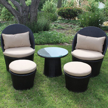 Harbor Outdoor Wicker Chat Set