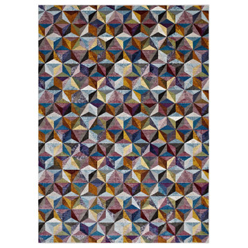 Arisa Geometric Hexagon Mosaic 4x6 Area Rug - Multicolored