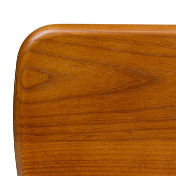 LeisureMod Imperial Interlocking Wooden Triangle Coffee Table Base, Light Walnut