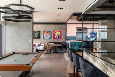 Custom Stealth Billiards Table for Mojo Stumer Associates Miami Interior