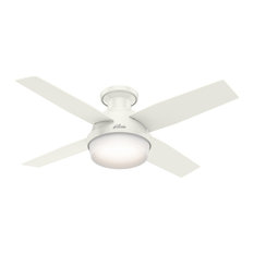 Hunter Fan Company  44" Dempsey Low Profile  Ceiling Fan With Light + Remote, Fr