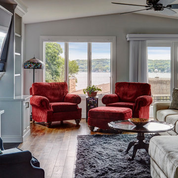 Living Room with View to Lake Geneva