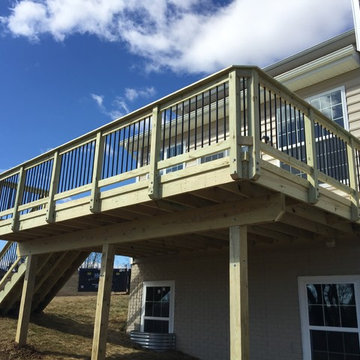 Wood Deck Outdoor Living Space