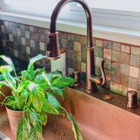 Angelico Copper 25" Single Bowl Drop-In Kitchen Sink With 4 Holes