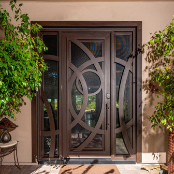 Custom Plasma Iron Entry Door with Sidelights