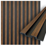 CONCORD WALLCOVERINGS - Waterproof Slat Panel, Walnut Craft, Pack of 6 - Concord Panels Design: Our wall panels offer countless possibilities to creatively design your interior and to set natural accents. In our assortment you will find a variety of wall panels, which are available in a range of wood grain finishes.