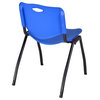 72" x 24" Kobe Mobile Training Table- Maple & 2 'M' Stack Chairs- Blue