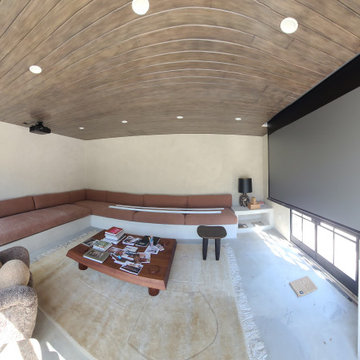 Media Room with 120" 4K Screen with Invisible Speakers Surround Sound