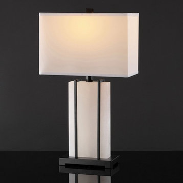 Safavieh Fantasia Alabaster Table Lamp Black / White