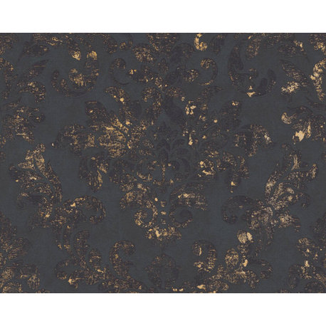 Textured Wallpaper Damask Featuring Classic Ornament, 374132