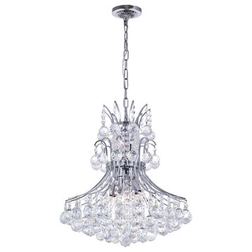Princess 8 Light Down Chandelier with Chrome finish
