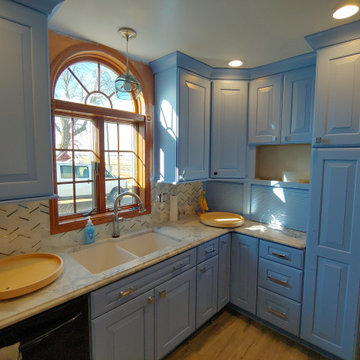 Osco, IL Kitchen Remodel Dura Supreme Custom Paint Super White Marble