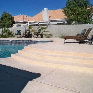 New Cathedral City Pool/Spa with Water Features & Fiber Optic Lighting