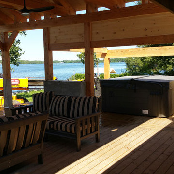 Indoor Outdoor Living Space Post and Beam