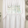 Ribcord Solid White Kitchen Curtain