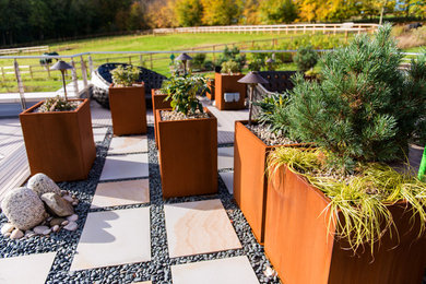 Photo of a contemporary terrace in Sussex.