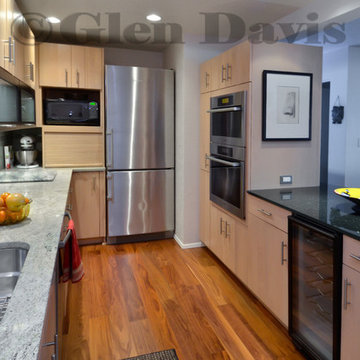 Photographs of a kitchen remodel in a Manette beach house in Bremerton, WA