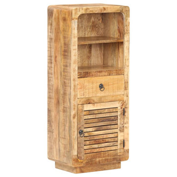 vidaXL Cabinet Accent Floor Storage Cabinet for Entryway Rough Mango Wood