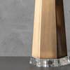 nuLOOM 30" Ombre Metal Obelisk Linen Shade Brass Table Lamp